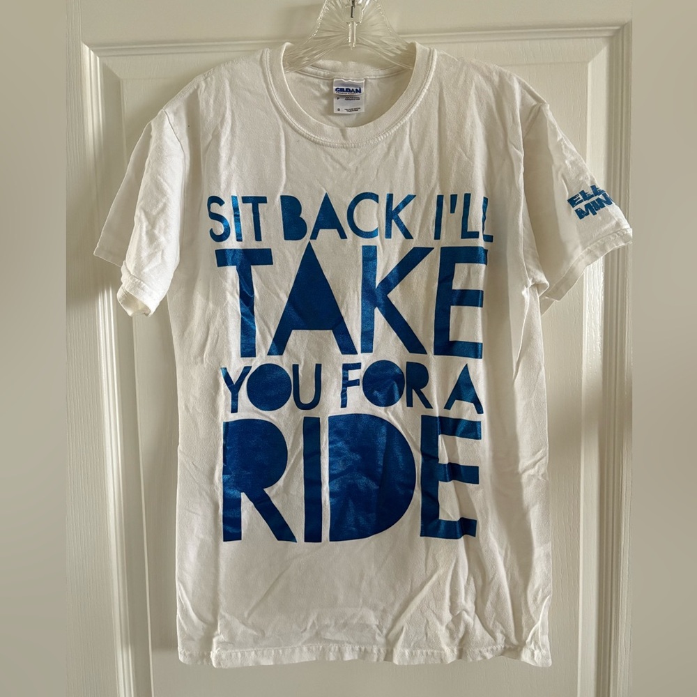 Elliot Minor Concert Tee - Gildan White and Blue Graphic Men's T-Shirt
